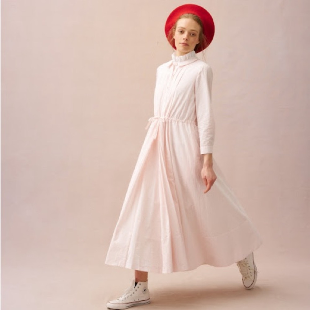 Cabbages & Roses Leith Dress in Cotton Pink Gingham (Size UK 10)